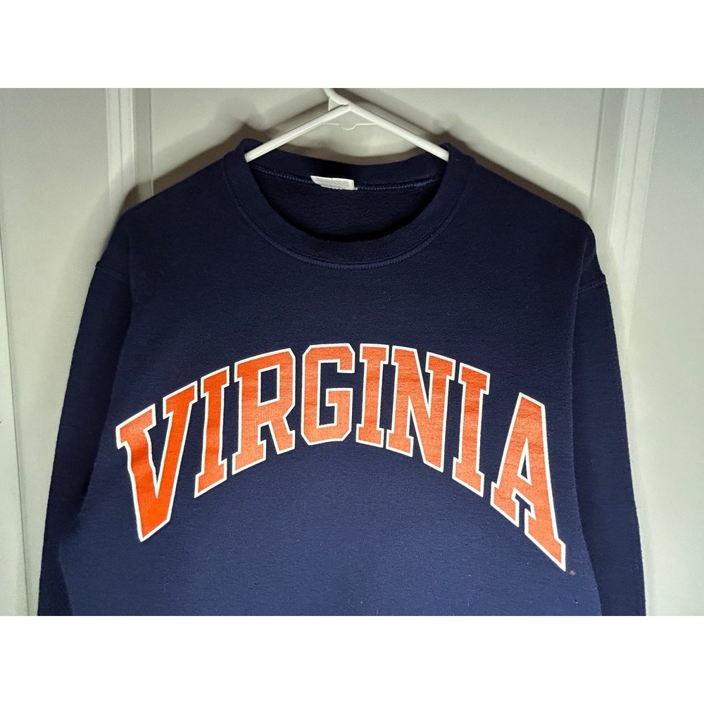 Vintage Y2k University Of Virginia College Big‎ Spell Out Crewneck Sweatshirt